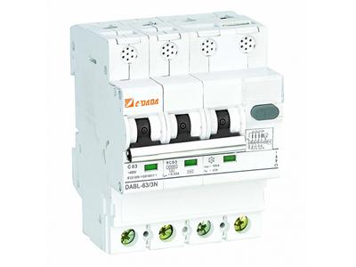 Interruptor diferencial electrónico RCBO DABL-63 3P+N/4P
